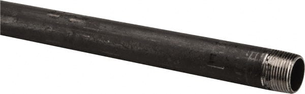 B&K Mueller - Schedule 40, 3/4" Diam x 60" Long Steel Black Pipe Nipple - Threaded - Exact Tooling