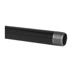 B&K Mueller - Schedule 40, 1" Diam x 60" Long Steel Black Pipe Nipple - Threaded - Exact Tooling