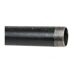 B&K Mueller - Schedule 40, 2" Diam x 60" Long Steel Black Pipe Nipple - Threaded - Exact Tooling