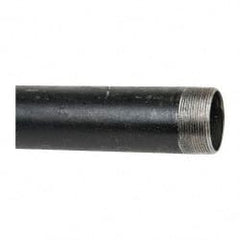 B&K Mueller - Schedule 40, 2" Diam x 60" Long Steel Black Pipe Nipple - Threaded - Exact Tooling