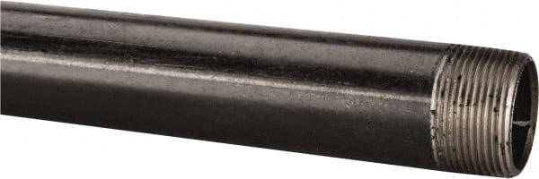 B&K Mueller - Schedule 40, 1-1/4" Diam x 72" Long Steel Black Pipe Nipple - Threaded - Exact Tooling