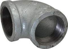 Value Collection - Class 150, 1-1/2" Galvanized Pipe 90° Elbow - Threaded, Malleable Iron - Exact Tooling
