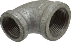 B&K Mueller - Class 150, 3/4 x 1/2" Galvanized Pipe 90° Reducing Elbow - Threaded, Malleable Iron - Exact Tooling