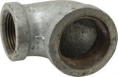 B&K Mueller - Class 150, 1 x 3/4" Galvanized Pipe 90° Reducing Elbow - Threaded, Malleable Iron - Exact Tooling