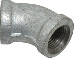 B&K Mueller - Class 150, 3/8" Galvanized Pipe 45° Elbow - Threaded, Malleable Iron - Exact Tooling