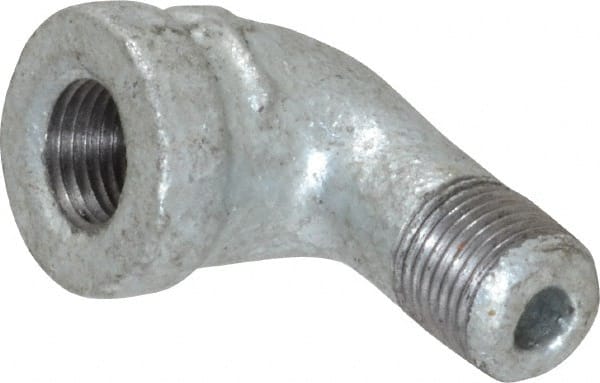 B&K Mueller - Class 150, 1/8" Galvanized Pipe 90° Street Elbow - Threaded, Malleable Iron - Exact Tooling
