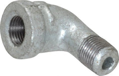 B&K Mueller - Class 150, 1/8" Galvanized Pipe 90° Street Elbow - Threaded, Malleable Iron - Exact Tooling
