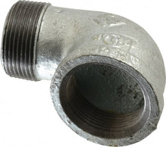 B&K Mueller - Class 150, 1-1/4" Galvanized Pipe 90° Street Elbow - Threaded, Malleable Iron - Exact Tooling