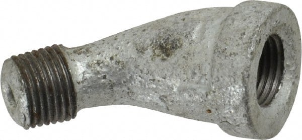B&K Mueller - Class 150, 1/8" Galvanized Pipe 45° Street Elbow - Threaded, Malleable Iron - Exact Tooling