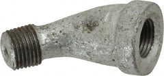 B&K Mueller - Class 150, 1/8" Galvanized Pipe 45° Street Elbow - Threaded, Malleable Iron - Exact Tooling