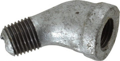 B&K Mueller - Class 150, 1/4" Galvanized Pipe 45° Street Elbow - Threaded, Malleable Iron - Exact Tooling