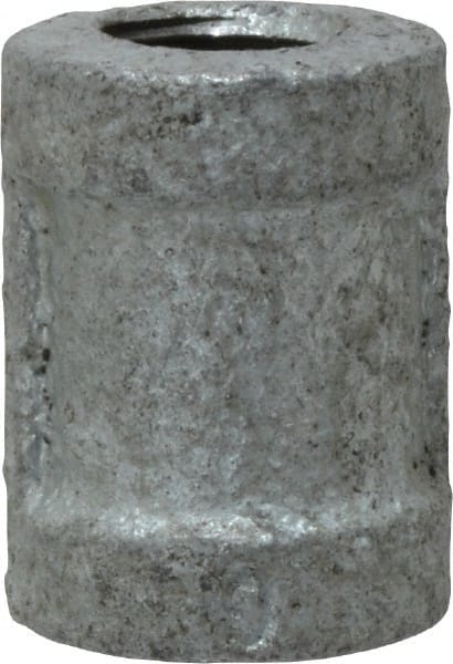 B&K Mueller - Class 150, 1/8" Galvanized Pipe Coupling (Right Hand) - Threaded, Malleable Iron - Exact Tooling