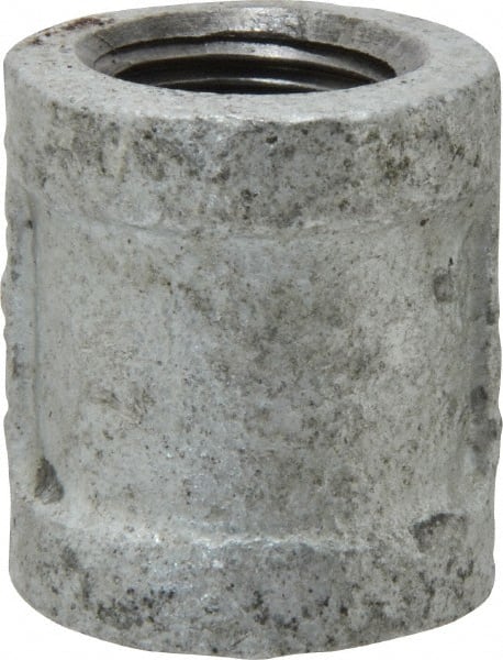 B&K Mueller - Class 150, 3/8" Galvanized Pipe Coupling (Right Hand) - Threaded, Malleable Iron - Exact Tooling