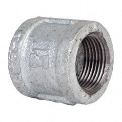 B&K Mueller - Class 150, 1" Galvanized Pipe Coupling (Right Hand) - Threaded, Malleable Iron - Exact Tooling