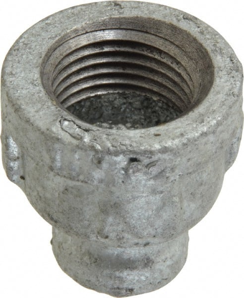 B&K Mueller - Class 150, 1/2 x 1/8" Galvanized Pipe Reducing Coupling - Threaded, Malleable Iron - Exact Tooling