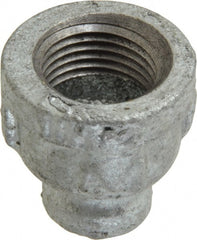 B&K Mueller - Class 150, 1/2 x 1/8" Galvanized Pipe Reducing Coupling - Threaded, Malleable Iron - Exact Tooling