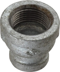 B&K Mueller - Class 150, 3/4 x 3/8" Galvanized Pipe Reducing Coupling - Threaded, Malleable Iron - Exact Tooling