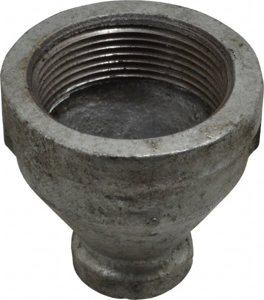 B&K Mueller - Class 150, 1-1/2 x 1/2" Galvanized Pipe Reducing Coupling - Threaded, Malleable Iron - Exact Tooling