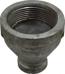 B&K Mueller - Class 150, 1-1/2 x 1/2" Galvanized Pipe Reducing Coupling - Threaded, Malleable Iron - Exact Tooling