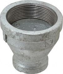 B&K Mueller - Class 150, 2 x 1" Galvanized Pipe Reducing Coupling - Threaded, Malleable Iron - Exact Tooling