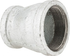 B&K Mueller - Class 150, 2 x 1-1/2" Galvanized Pipe Reducing Coupling - Threaded, Malleable Iron - Exact Tooling