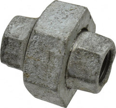 B&K Mueller - Class 150, 1/4" Galvanized Pipe Union - Threaded, Malleable Iron - Exact Tooling