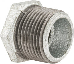 Value Collection - Class 150, 1 x 1/2" Galvanized Pipe Hex Bushing - Threaded, Malleable Iron - Exact Tooling