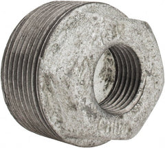 B&K Mueller - Class 150, 1-1/4 x 1/2" Galvanized Pipe Hex Bushing - Threaded, Malleable Iron - Exact Tooling