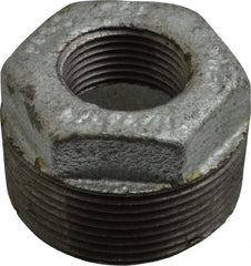 B&K Mueller - Class 150, 1-1/2 x 3/4" Galvanized Pipe Hex Bushing - Threaded, Malleable Iron - Exact Tooling