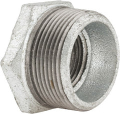 B&K Mueller - Class 150, 1-1/2 x 1" Galvanized Pipe Hex Bushing - Threaded, Malleable Iron - Exact Tooling