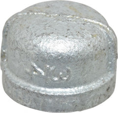 B&K Mueller - Class 150, 3/4" Galvanized Pipe End Cap - Threaded, Malleable Iron - Exact Tooling