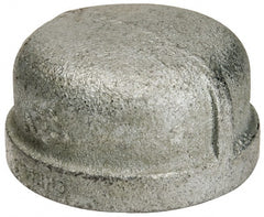 B&K Mueller - Class 150, 1-1/2" Galvanized Pipe End Cap - Threaded, Malleable Iron - Exact Tooling