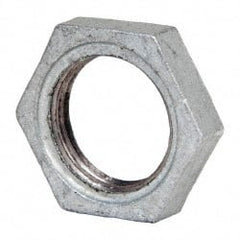 B&K Mueller - Class 150, 1" Galvanized Pipe Hex Locknut - Threaded, Malleable Iron - Exact Tooling