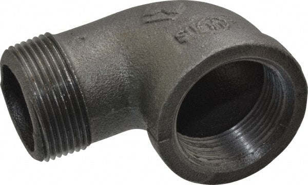Value Collection - Size 1-1/4", Class 150, Malleable Iron Black Pipe 90° Street Elbow - 150 psi, Threaded End Connection - Exact Tooling