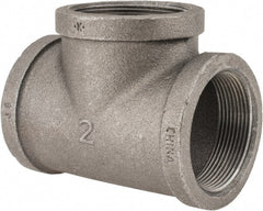 Value Collection - Size 2", Class 150, Malleable Iron Black Pipe Tee - 150 psi, Threaded End Connection - Exact Tooling