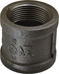 B&K Mueller - Size 1-1/4", Class 150, Malleable Iron Black Pipe Coupling - 150 psi, Threaded End Connection - Exact Tooling