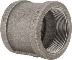 Value Collection - Size 2", Class 150, Malleable Iron Black Pipe Coupling - 150 psi, Threaded End Connection - Exact Tooling