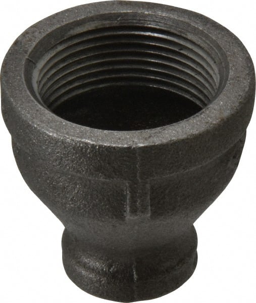 B&K Mueller - Size 1-1/4 x 1/2", Class 150, Malleable Iron Black Pipe Reducing Coupling - 150 psi, Threaded End Connection - Exact Tooling