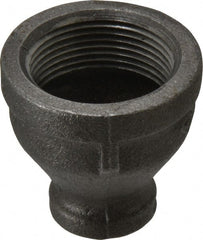 B&K Mueller - Size 1-1/4 x 1/2", Class 150, Malleable Iron Black Pipe Reducing Coupling - 150 psi, Threaded End Connection - Exact Tooling
