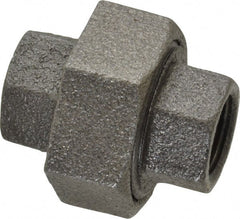 Value Collection - Size 3/8", Class 150, Malleable Iron Black Pipe Union - 150 psi, Threaded End Connection - Exact Tooling