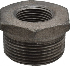 B&K Mueller - Size 1-1/4 x 3/4", Class 150, Malleable Iron Black Pipe Hex Bushing - 150 psi, Threaded End Connection - Exact Tooling