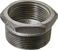 B&K Mueller - Size 1-1/2 x 1-1/4", Class 150, Malleable Iron Black Pipe Hex Bushing - 150 psi, Threaded End Connection - Exact Tooling