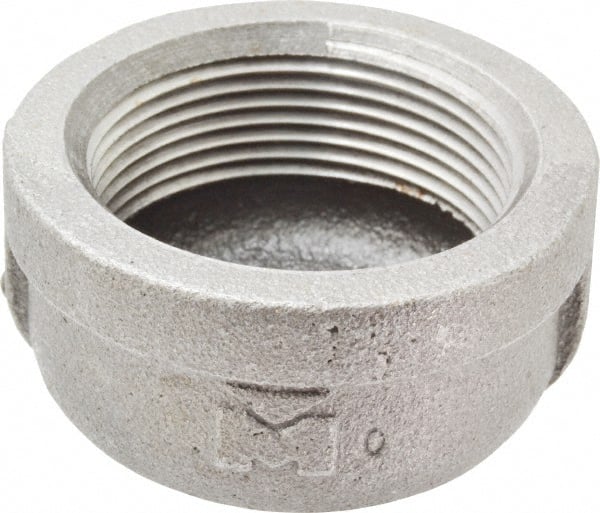 B&K Mueller - Size 1-1/2", Class 150, Malleable Iron Black Pipe End Cap - 150 psi, Threaded End Connection - Exact Tooling