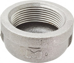 B&K Mueller - Size 1-1/2", Class 150, Malleable Iron Black Pipe End Cap - 150 psi, Threaded End Connection - Exact Tooling