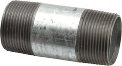 B&K Mueller - Schedule 40, 1-1/4 x 3-1/2" Galvanized Pipe Nipple - Threaded Steel - Exact Tooling