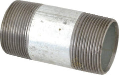 B&K Mueller - Schedule 40, 1-1/2 x 3-1/2" Galvanized Pipe Nipple - Threaded Steel - Exact Tooling