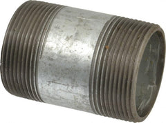 B&K Mueller - Schedule 40, 2-1/2 x 4" Galvanized Pipe Nipple - Threaded Steel - Exact Tooling