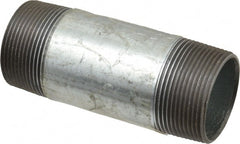 B&K Mueller - Schedule 40, 1-1/2 x 4-1/2" Galvanized Pipe Nipple - Threaded Steel - Exact Tooling