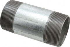 B&K Mueller - Schedule 40, 2 x 4-1/2" Galvanized Pipe Nipple - Threaded Steel - Exact Tooling