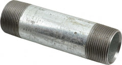 B&K Mueller - Schedule 40, 1-1/4 x 5-1/2" Galvanized Pipe Nipple - Threaded Steel - Exact Tooling